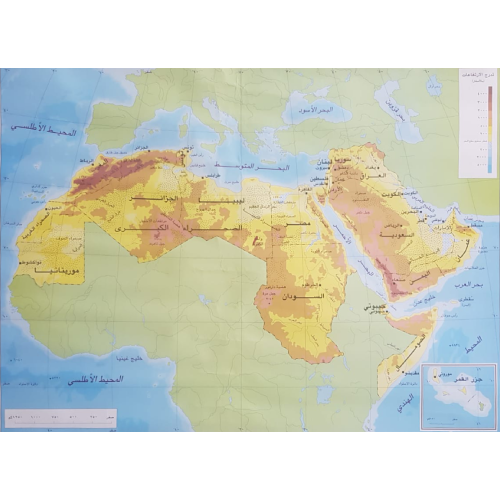 Arabic Nation Map Physical