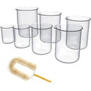 Set of 7 Low Form Thick Borosilicate Glass Beaker Set