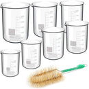 Graduated Measuring Low Form Thick Glass Beaker Set with Brush