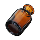 Set of 5 Brown Amber Glass Dropper