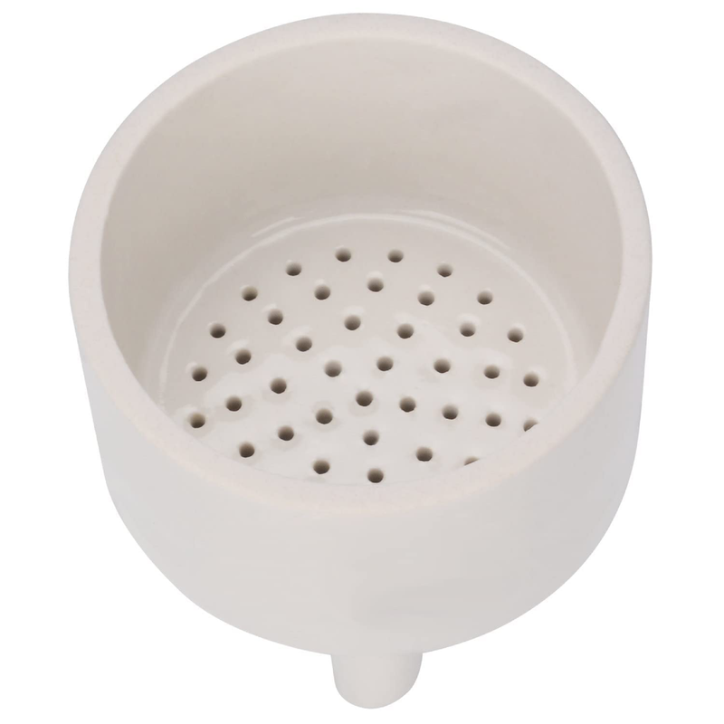 Porcelain Buchner Funnels with Perforated Filter Disc Glazed