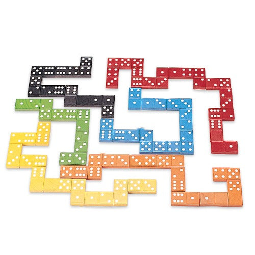 Coloured Dominoes Set 168 Pieces.