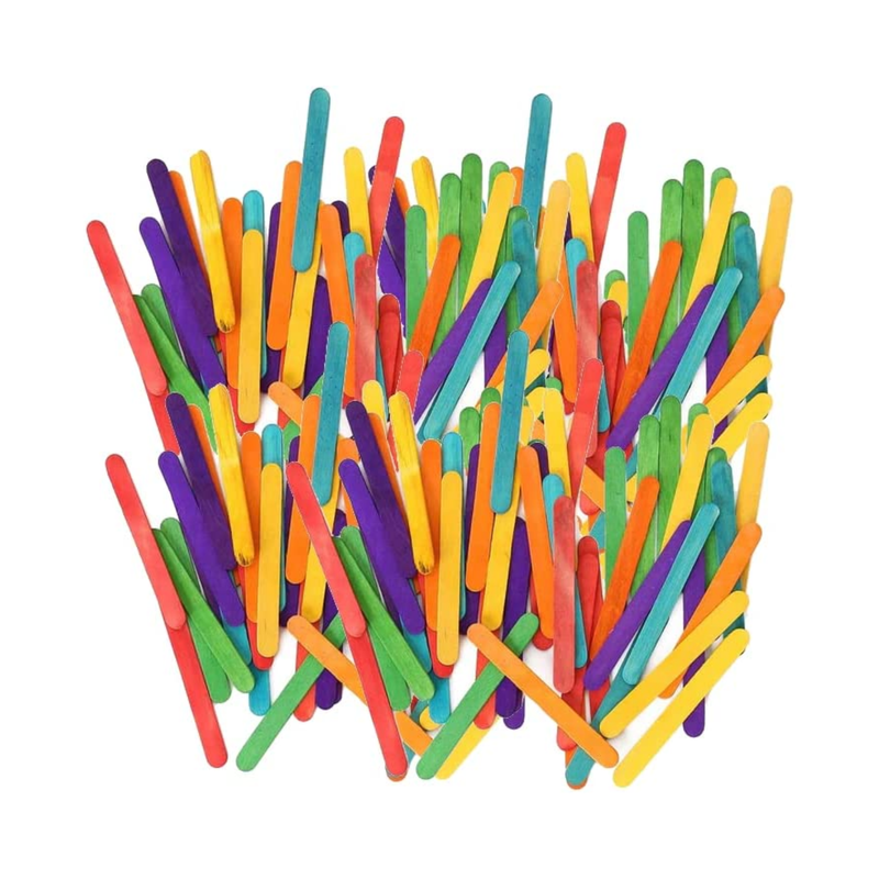Colorful Wood Craft Sticks Assorted Color 11cm Length