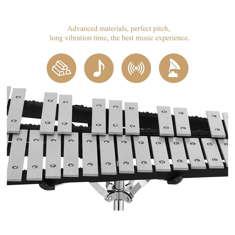 Deluxe 32 Aluminum Keynote Glockenspiel Xylophone Kit