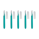 Set of 5 Heavy Duty Disposable Scalpel Plastic Handle Carbon Steel Blade