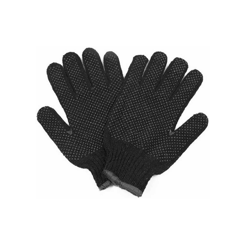 Pair of Black Double Side Dotted Gloves