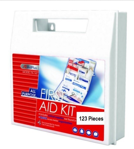 AidPlus FA-131 First Aid Kit, 25 Person [123 Pieces]