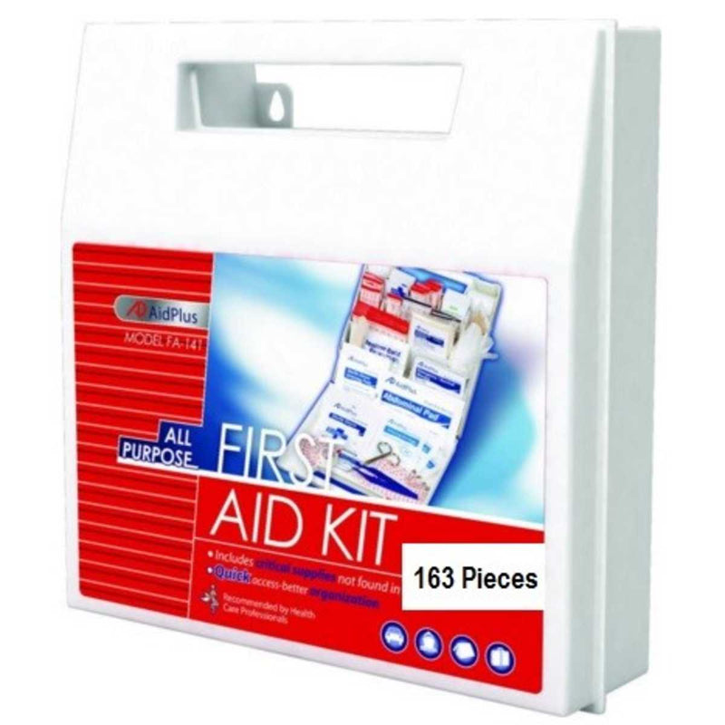 AidPlus FA-141 First Aid Kit, 50 Person [163 Pieces]