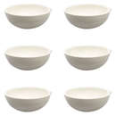 Set of 8 Glazed Porcelain Evaporating Basin dish