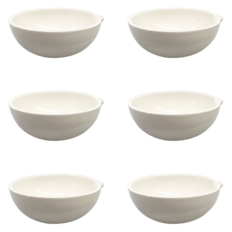 Set of 8 Glazed Porcelain Evaporating Basin dish