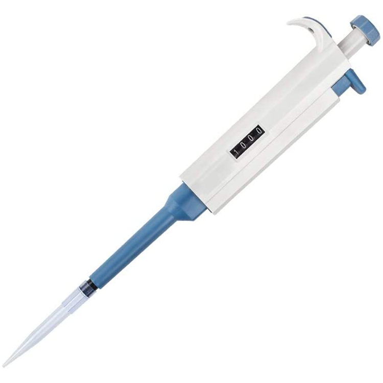 Single Channel Pipettor Controller, Adjustable Variable Volume Micropipette Pipette Pipet with Autoclavable Tip Cone for Laboratory Research (Size : 10-100ul)