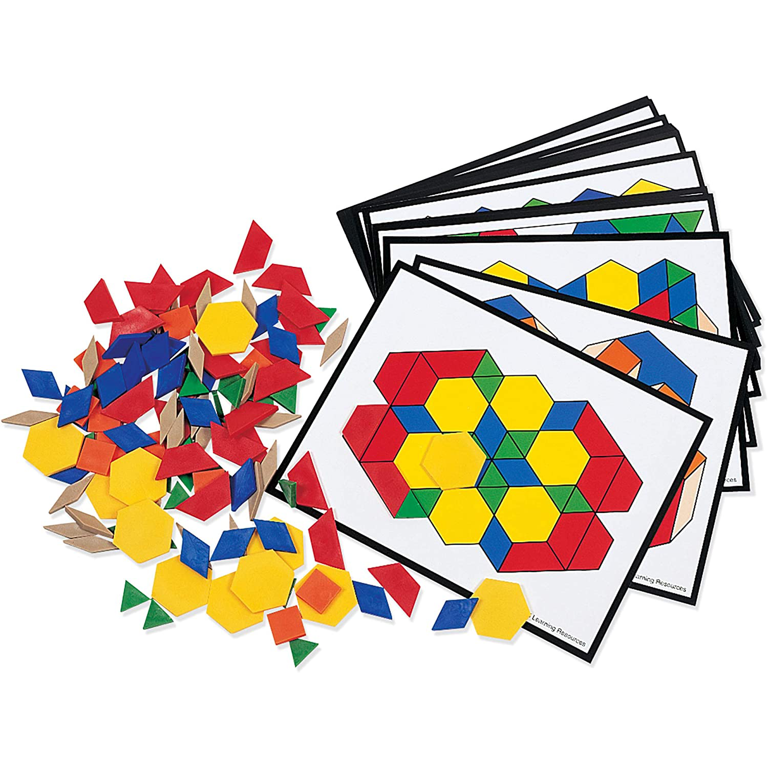 Pattern Blocks Family Learning Resources Pattern Block Activity Pack, 142 pcs, Set of 1