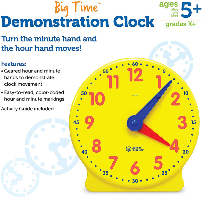 Big Time 12-Hour Demonstration Learning Clock