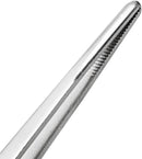 2 Pcs 10-Inch Stainless Steel Laboratory Grade Straight Blunt Tweezers with Serrated Tip