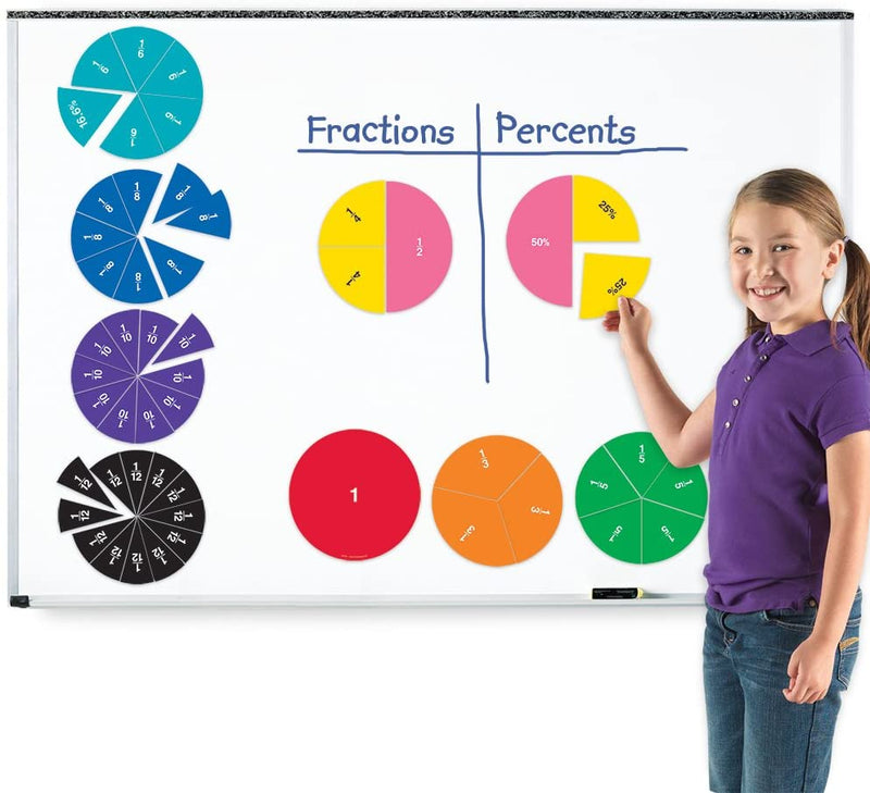 Learning Resources Double-Sided Magnetic Demonstration Rainbow Fraction® Circles