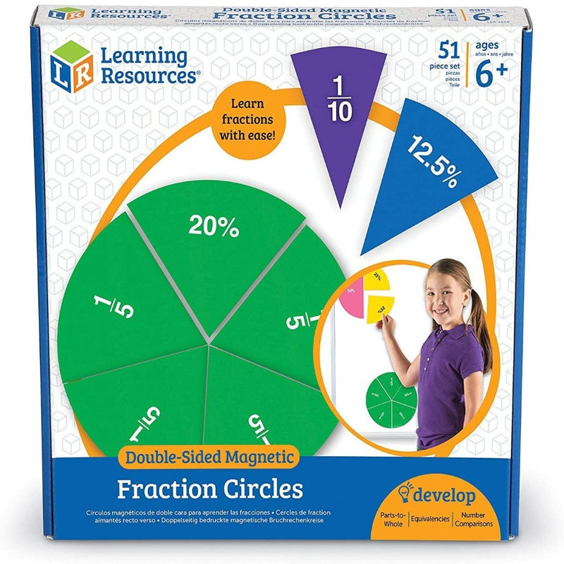 Learning Resources Double-Sided Magnetic Demonstration Rainbow Fraction® Circles
