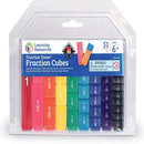 Learning Resources Fraction Tower Fraction Cubes 51 Pieces