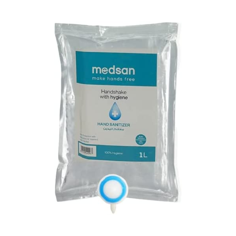 MedSan Hand Sanitizer 1 Ltr Pouch Packing