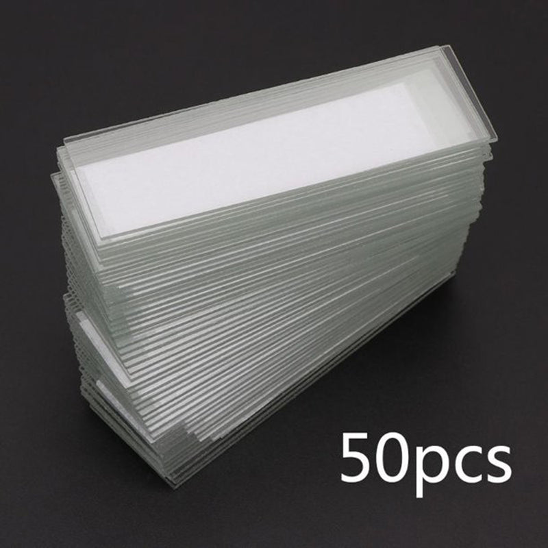 Pack of 50 | Clear Glass Microslides with Ground Edges and One Cavity | 1.5mm Thickness and 76x26mm Dimensions