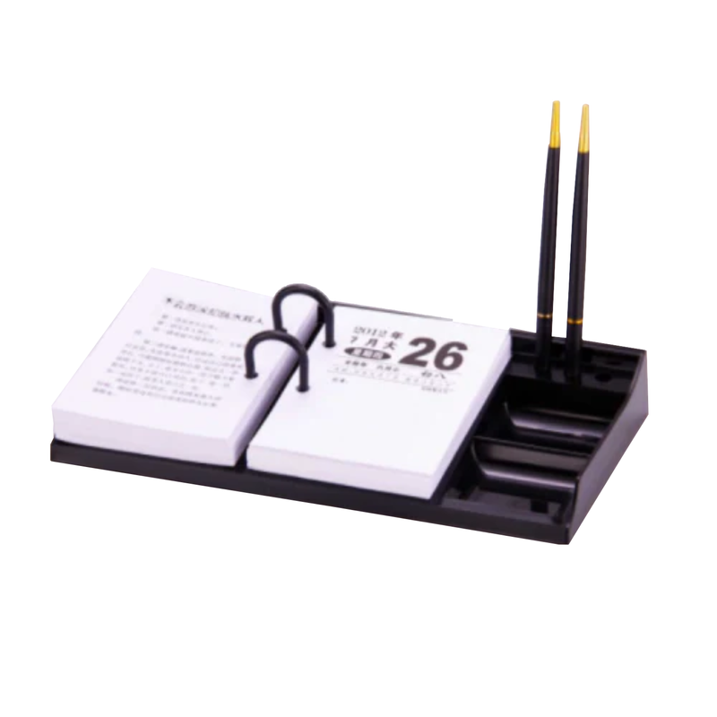 Multifunction pen holder calendar desk