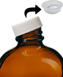 Pack of 5, 500ml Heavy Duty Round Narrow-Mouth Brown Amber