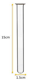 Set of 10 Heavy Duty Borosilicate Test Tube Glass Round Bottom