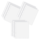 Pack of 250 A4 11 Hole PP Loose Leaf File Letter Clear Page Protectors