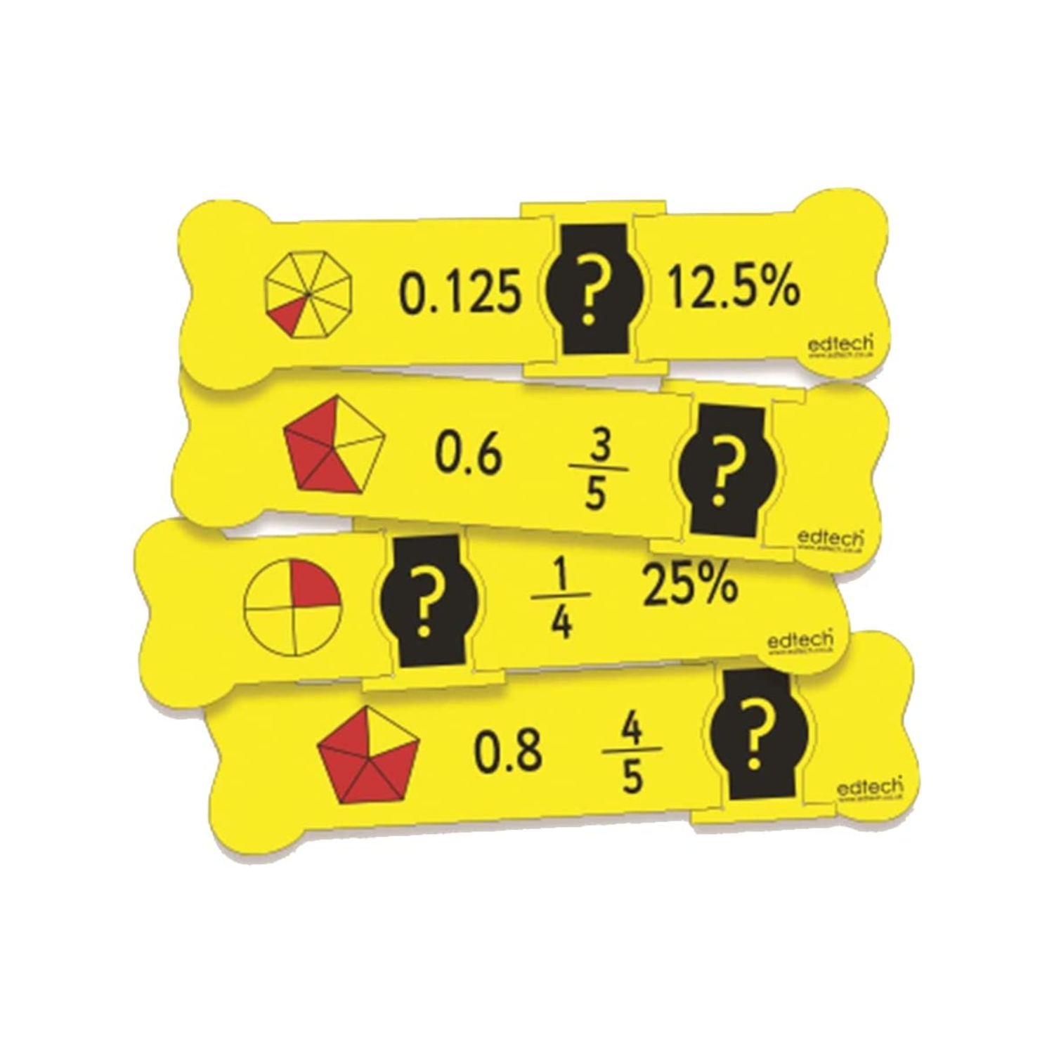Pack of 25 Equivalence Crunchers Mystery Math Sliders Perfect