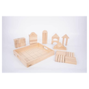 Set of 50+ Rubberwood Bulk Building Blocks