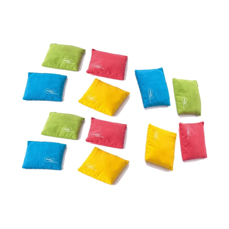 Set of 12 Bean Bag Brightly Colored Assorted Dual Layers