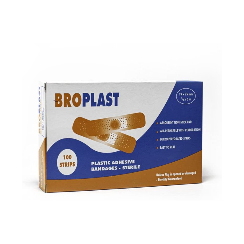 Box of 100 Sterile Band Aid Plaster Adhesive Strip Bandage