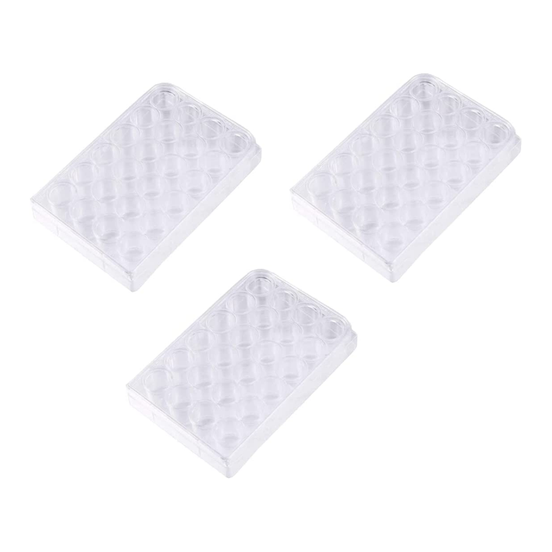 Set of 3 Heavy Duty Sterile Cell Culture Plate Tissue
