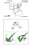 Tama Rhythm Mate All-in-1 Deluxe Acoustic 5-Piece Drum Set with Bass Drum