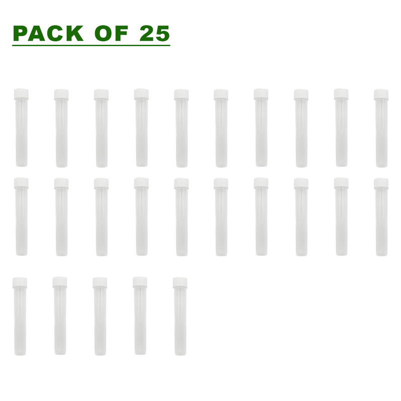 Pack of 25 Test Tubes with Screw Caps