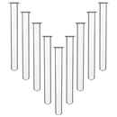 Set of 10 Heavy Duty Borosilicate Test Tube Glass Round Bottom