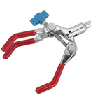 Adjustable Three Prong Finger Style Rubber-Coated Lab Clamp