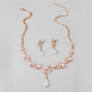 Set of 3 Woman's Rhinestone & Faux Pearl Decor Jewelry Set