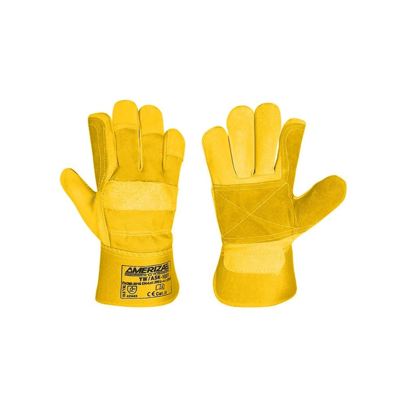 3 Pairs of Yellow Leather Rigger Gloves
