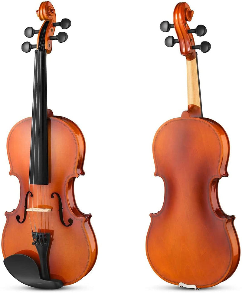Deluxe Classical Natural Gloss Wooden Violin Set