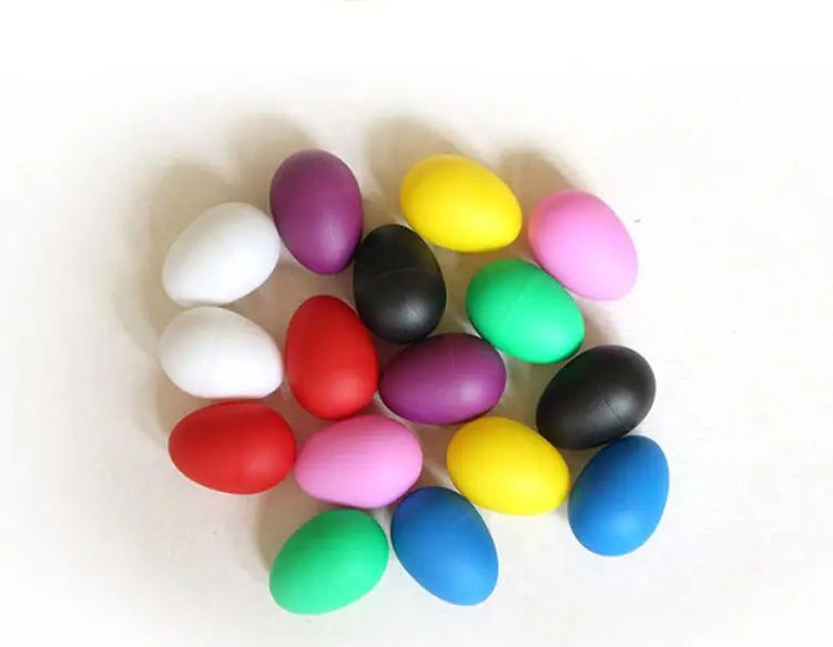 Deluxe Set of 40 Colorful Egg Shakers in a Jar