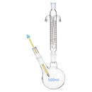 REFLUX Apparatus + Reflux Condenser + 500ml Round Bottom Flask + Thermometer Adaptor + Glass Mercury Thermometer