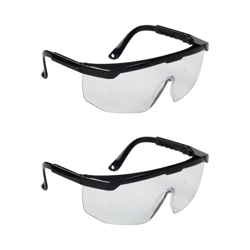 Pack of 2 Heavy Duty Safety Glass Clear Lens