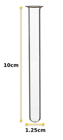 Set of 10 Heavy Duty Borosilicate Test Tube Glass Round Bottom